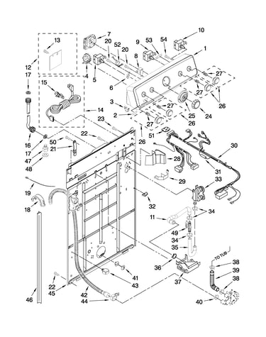 Controls and rear panel parts