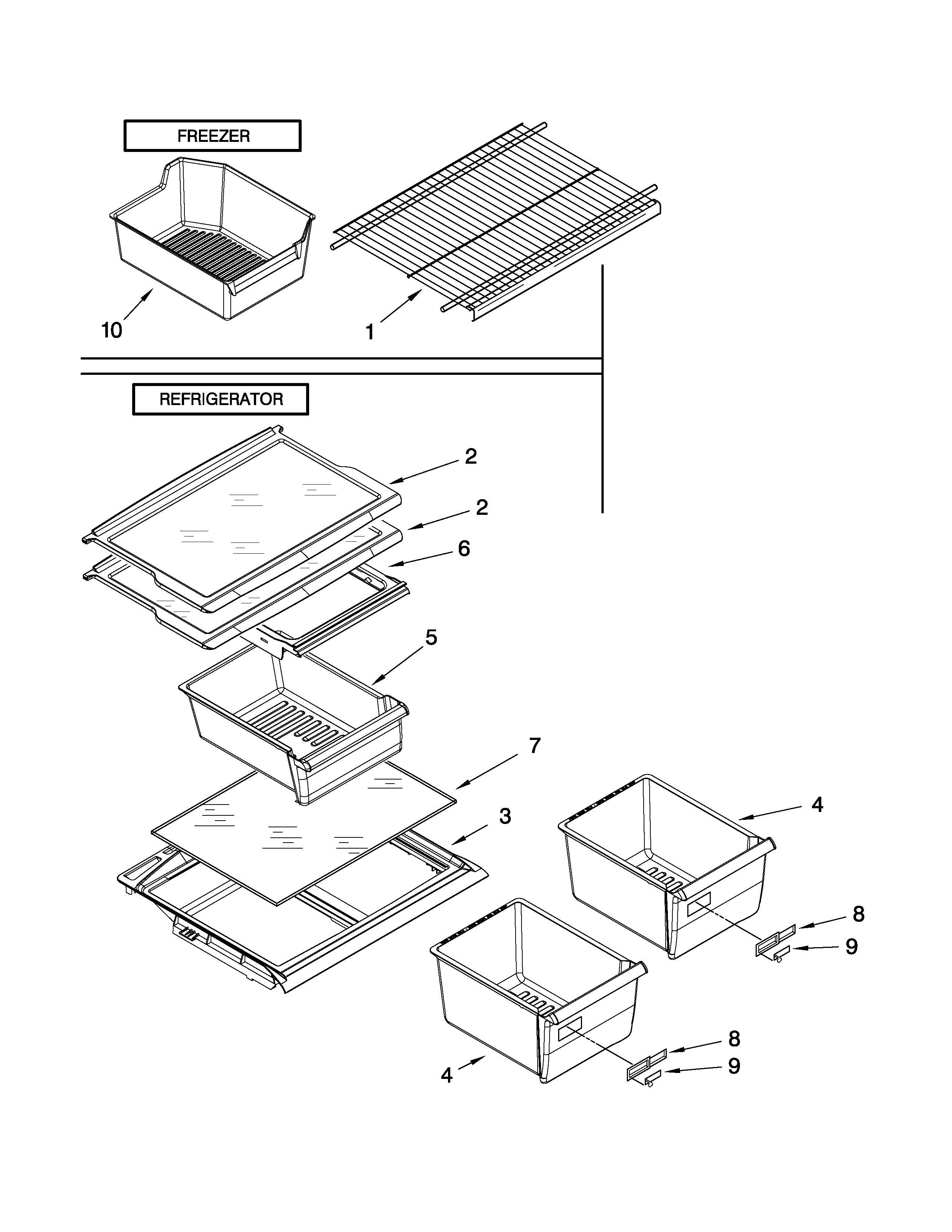 Shelf parts