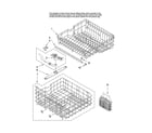 Magic Chef CDB1500AWS1 upper and lower rack parts diagram