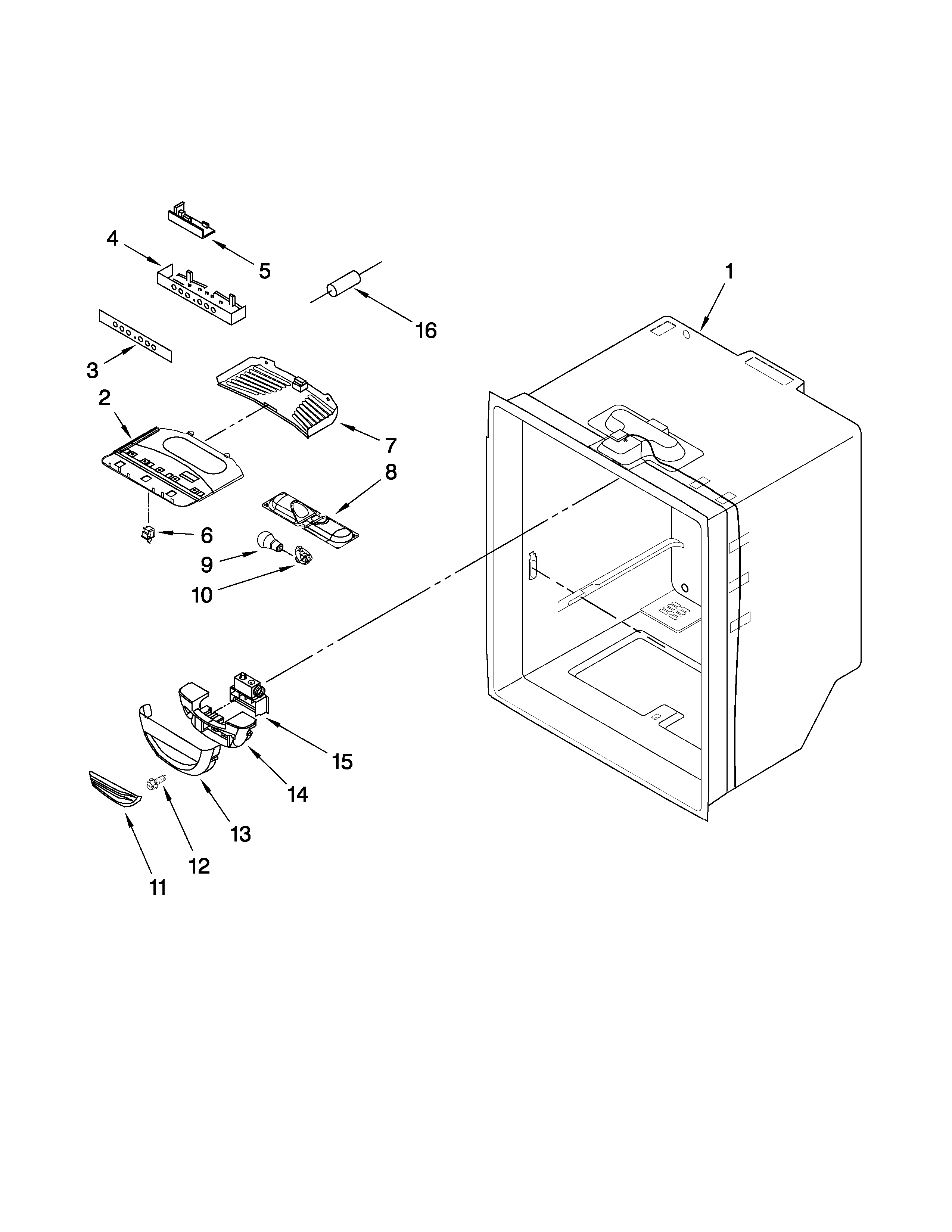 Refrigerator liner parts