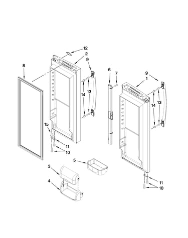 Refrigerator door parts