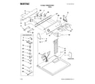 Maytag 7MMGP0075WW0 top and console parts diagram