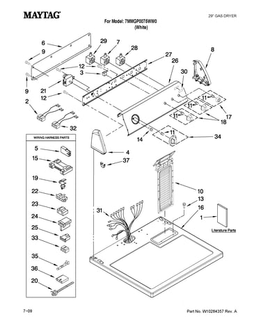 Top and console parts