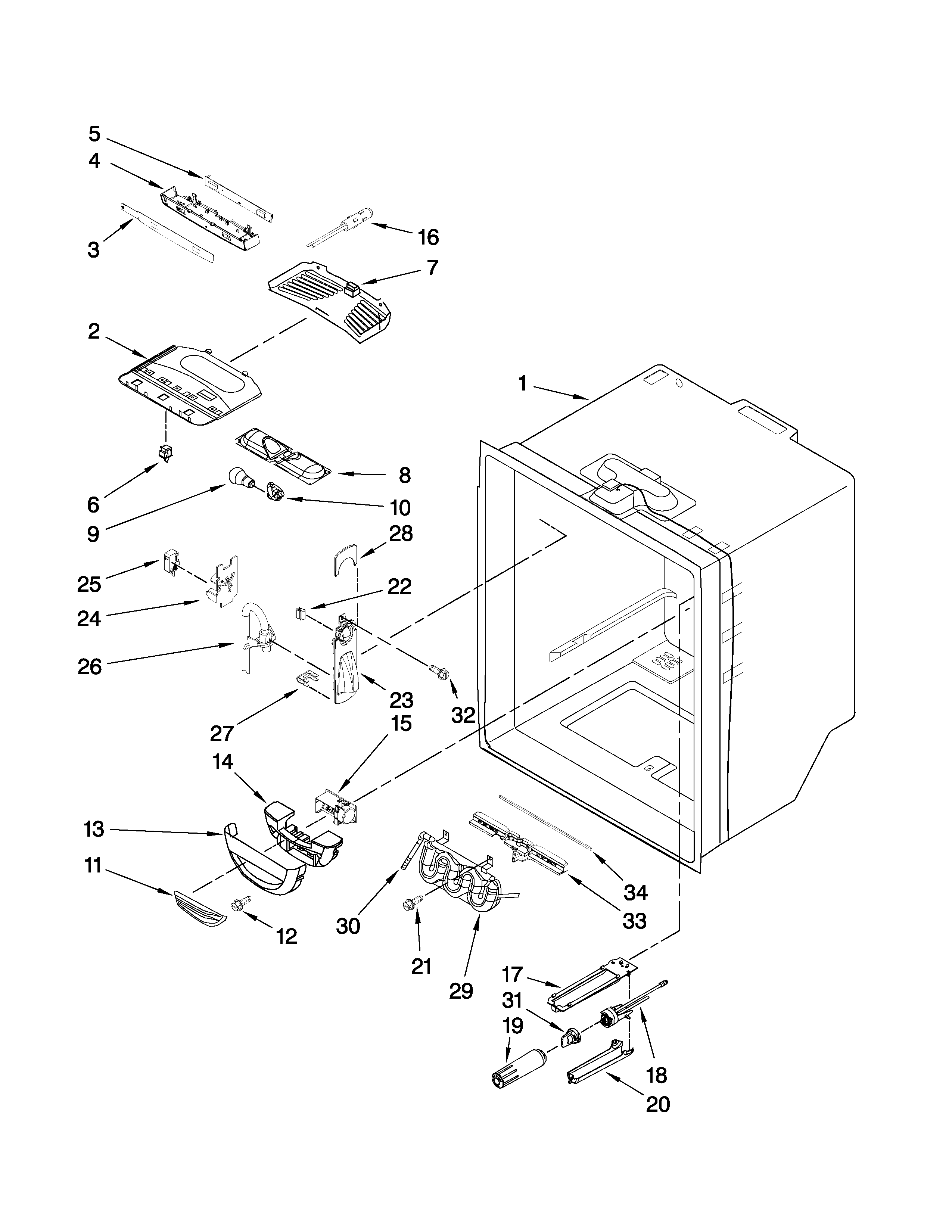 Refrigerator liner parts