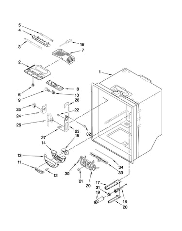 Refrigerator liner parts