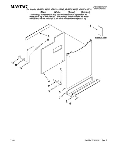 Door and panel parts