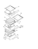 Refrigerator shelf parts