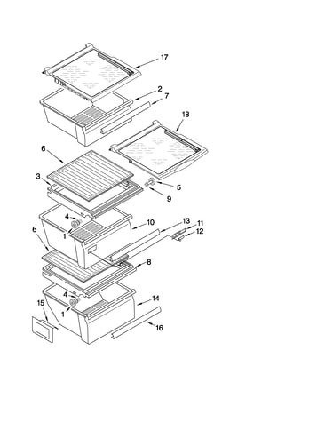Refrigerator shelf parts