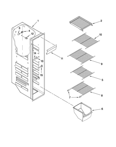 Freezer liner parts