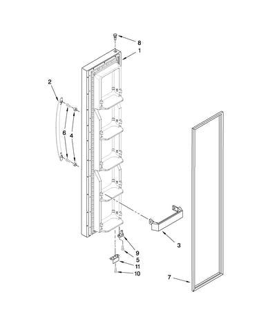 Freezer door parts