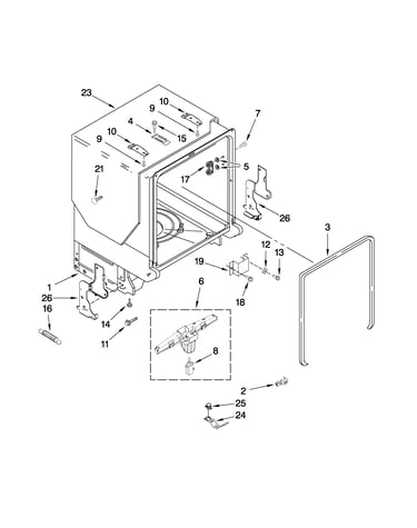 Tub and frame parts