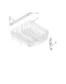 Upper rack and track parts
