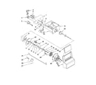 Maytag MSD2572VEW01 motor and ice container parts diagram