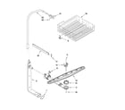 Estate TUD6710WB0 upper dishrack and water feed parts diagram
