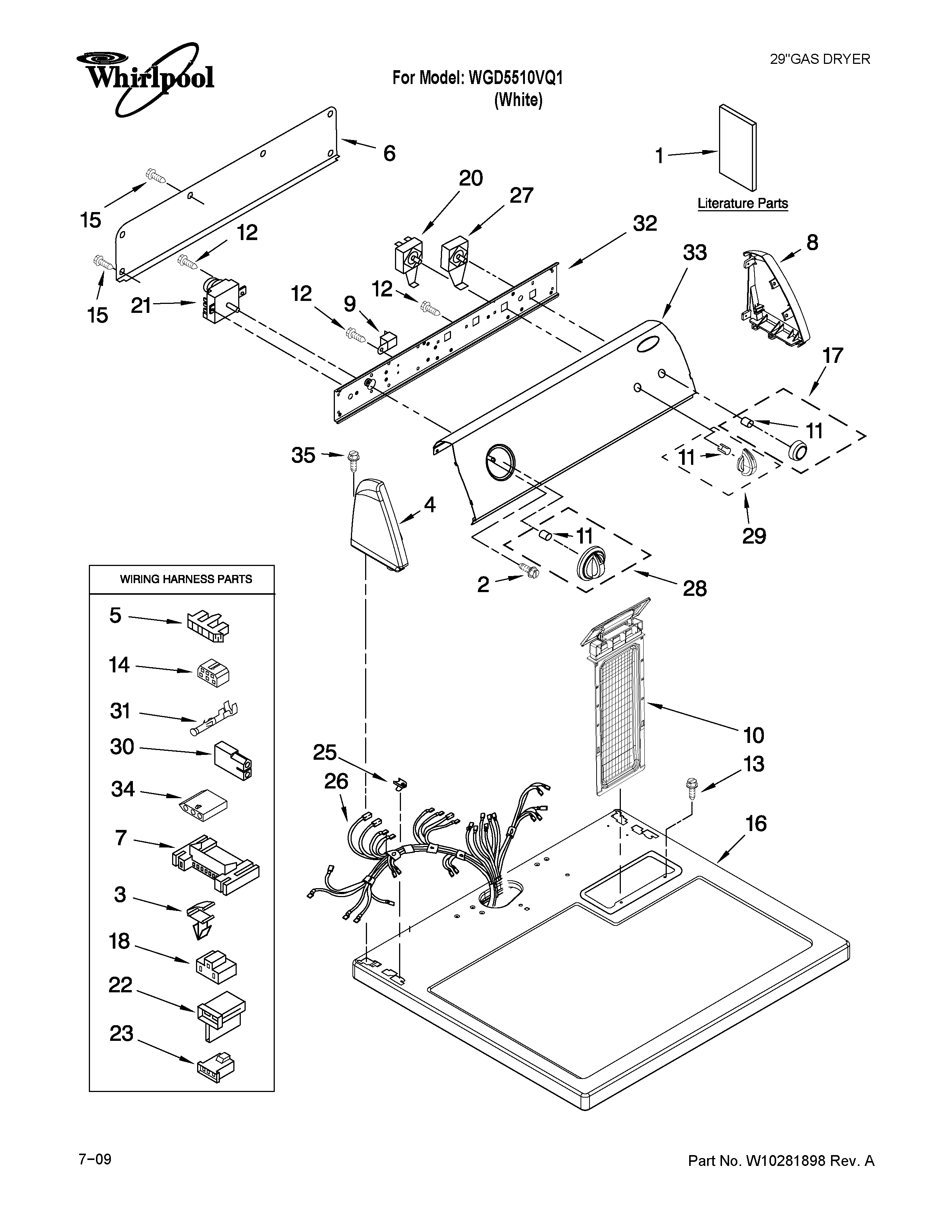 Top and console parts