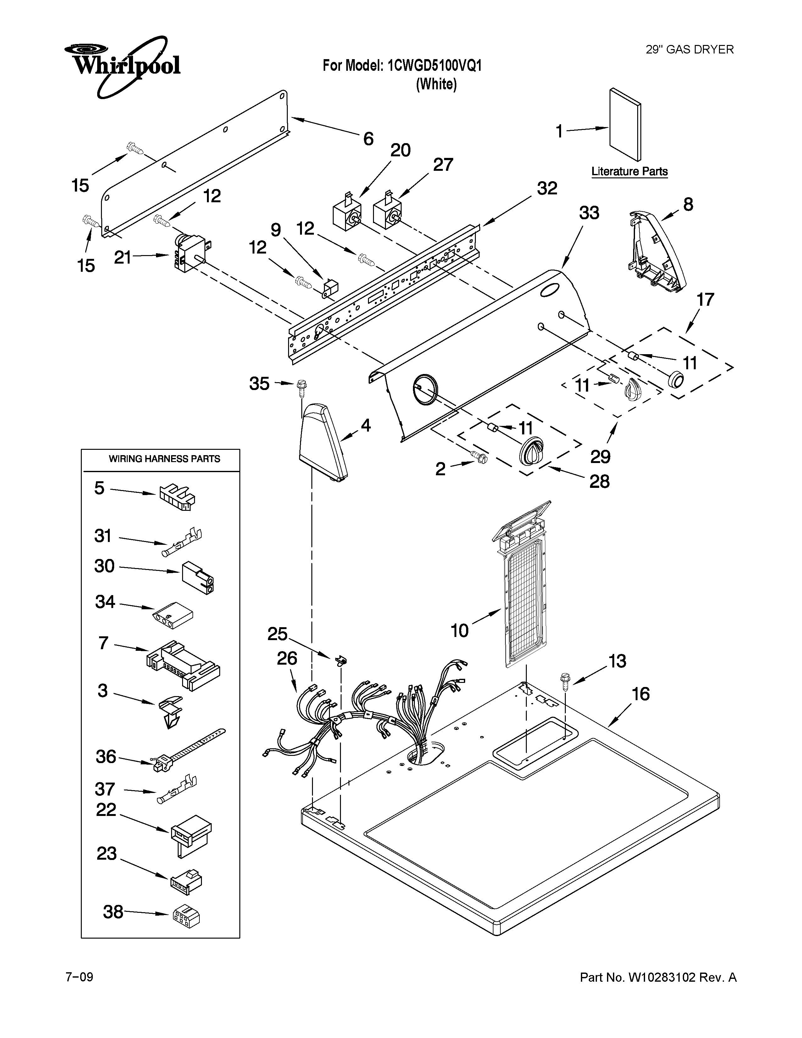 TOP AND CONSOLE PARTS