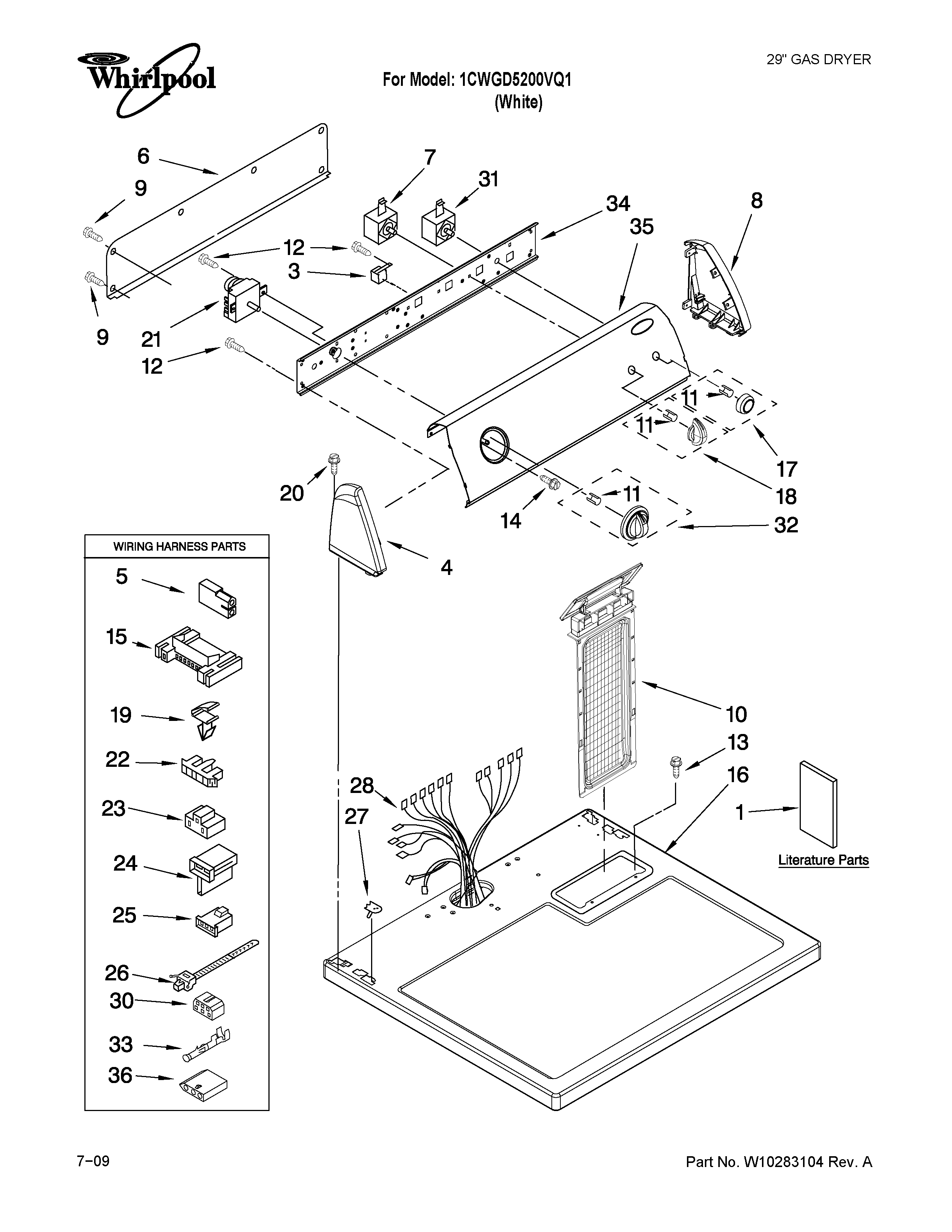 Top and console parts