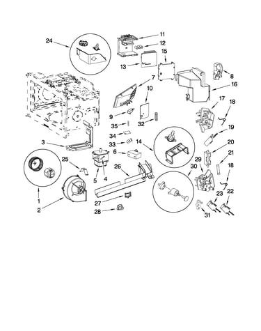 Interior and air flow parts