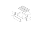 Whirlpool WFE114LWS0 drawer & broiler parts diagram