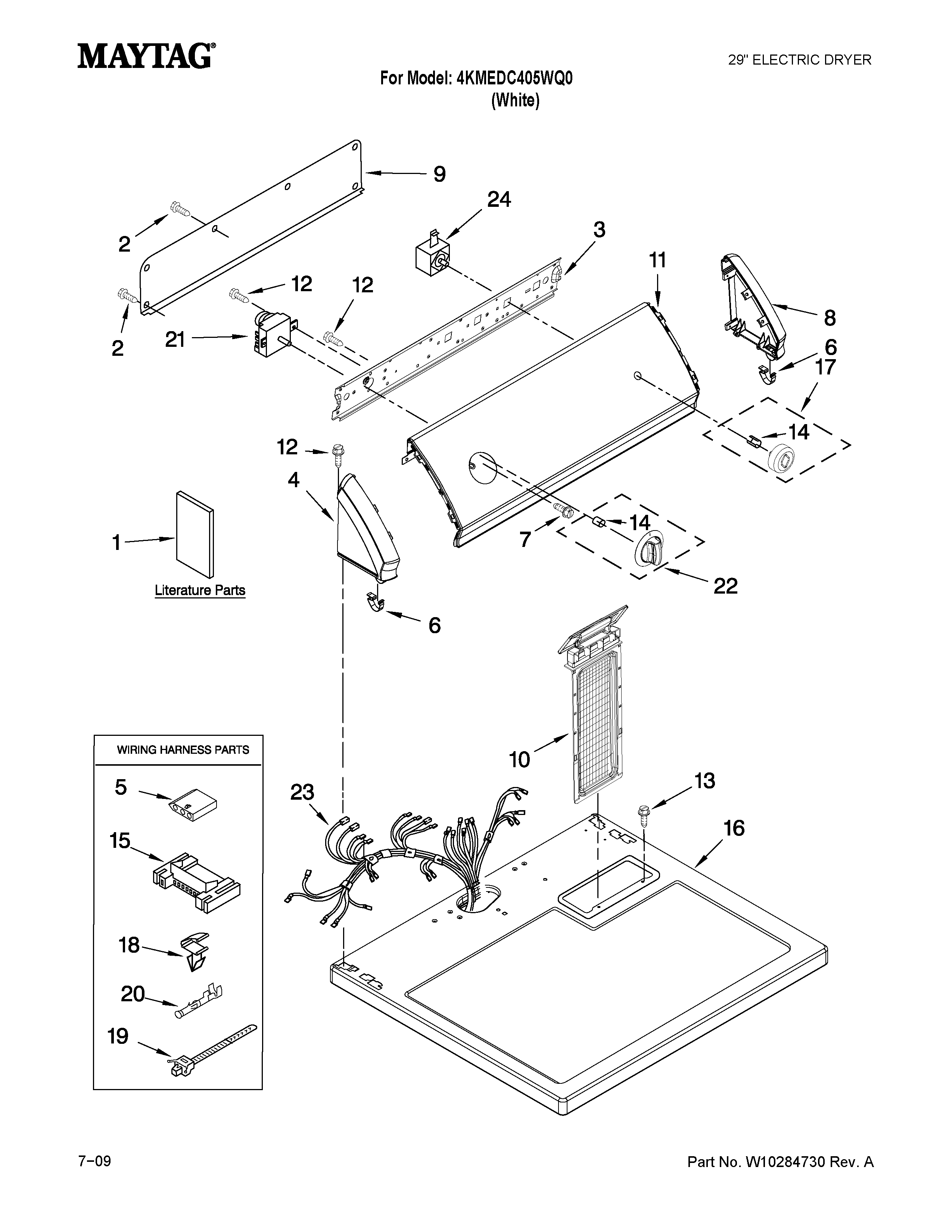 Top and console parts