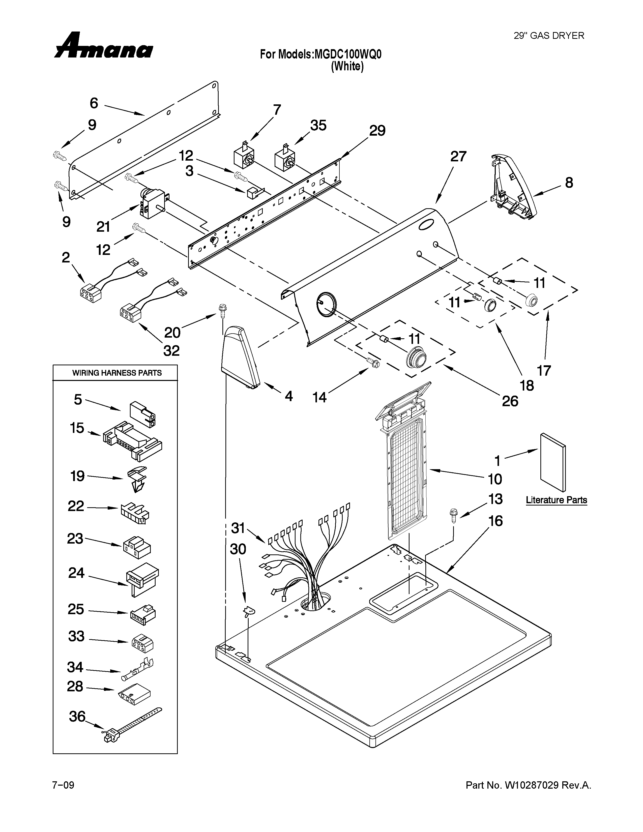 Top and console parts
