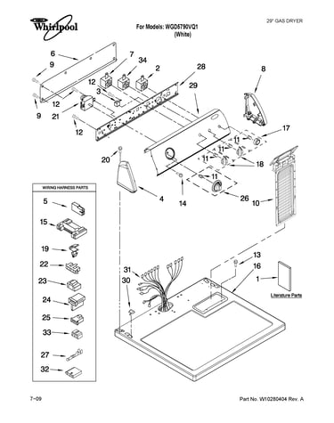 Top and console parts