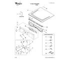 Whirlpool WED9150WW0 top and console parts diagram