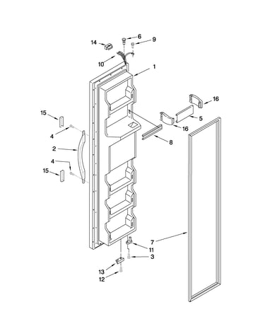 Freezer door parts