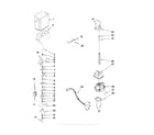 KitchenAid KSRK25FVWH03 motor and ice container parts diagram