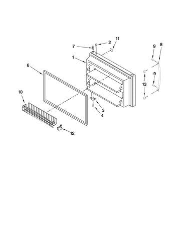 Freezer door parts
