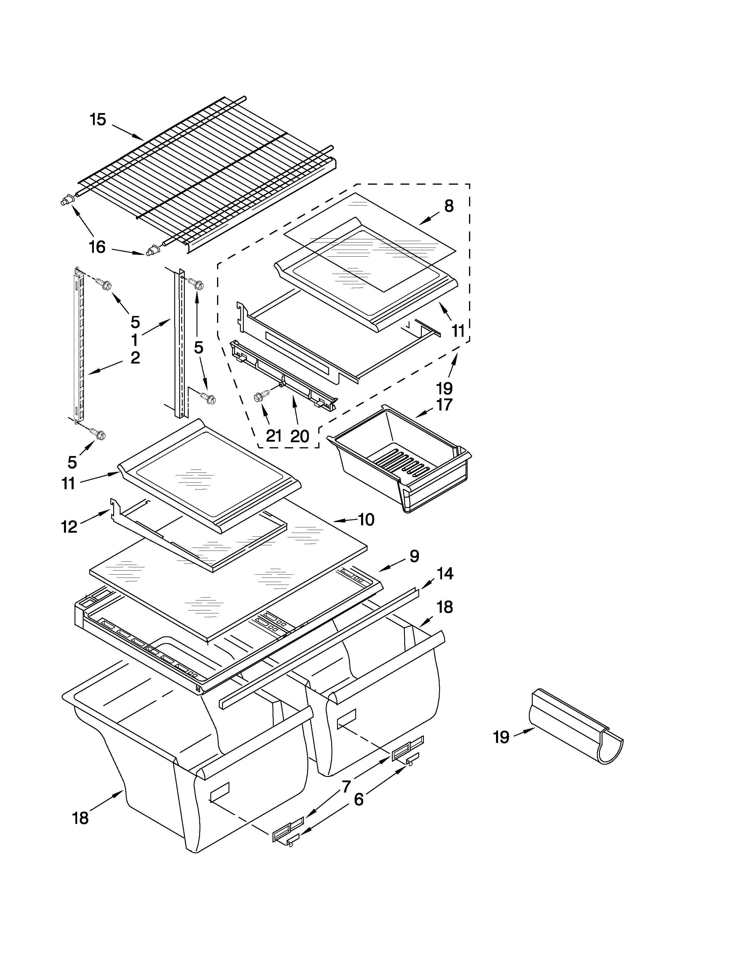 Shelf parts