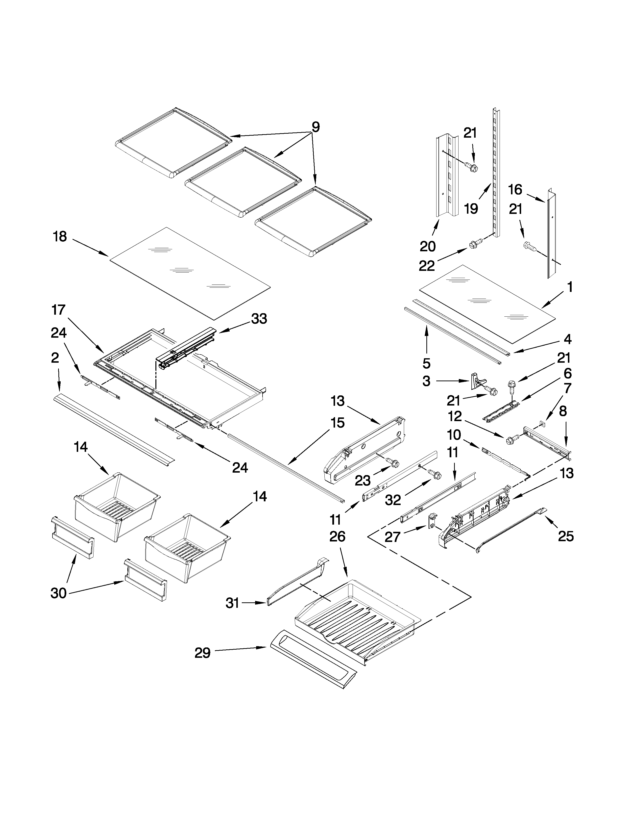 Shelf parts