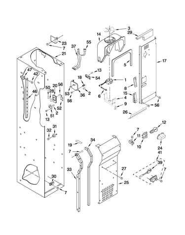 Freezer liner and air flow parts
