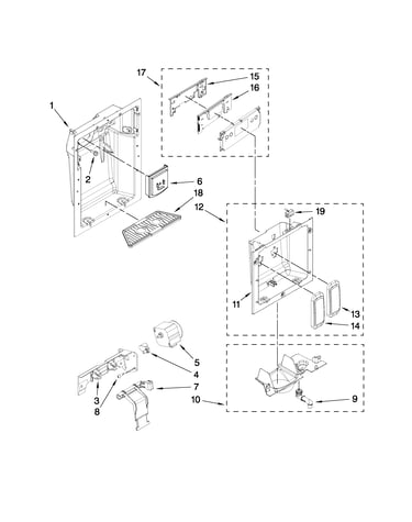 Dispenser front parts