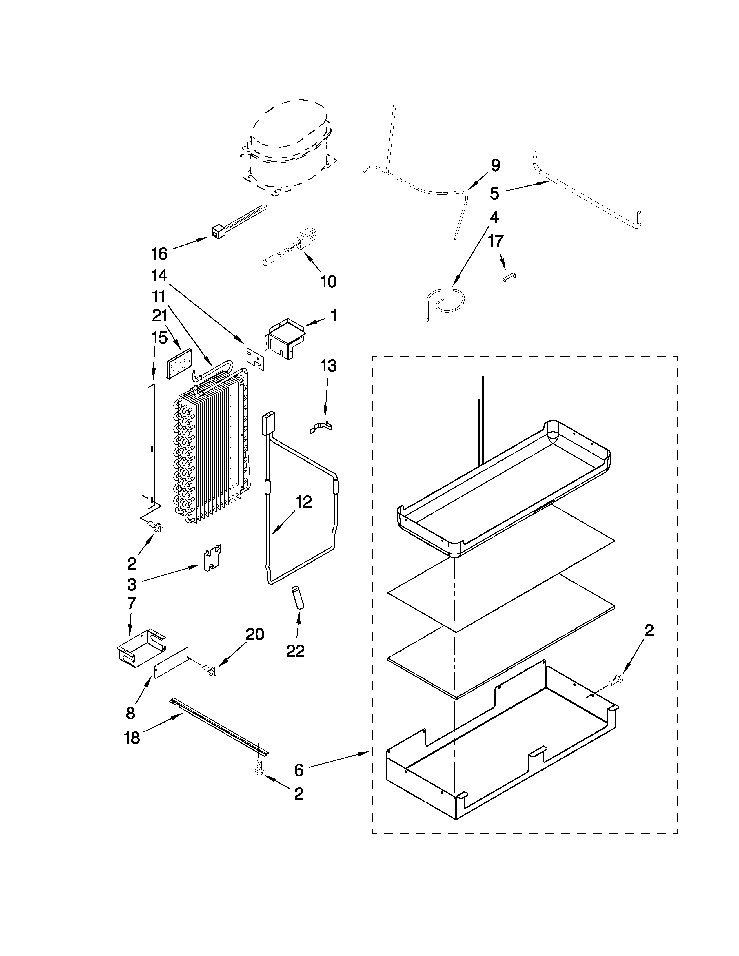 Lower unit and tube parts