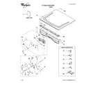 Whirlpool WGD9150WW0 top and console parts diagram