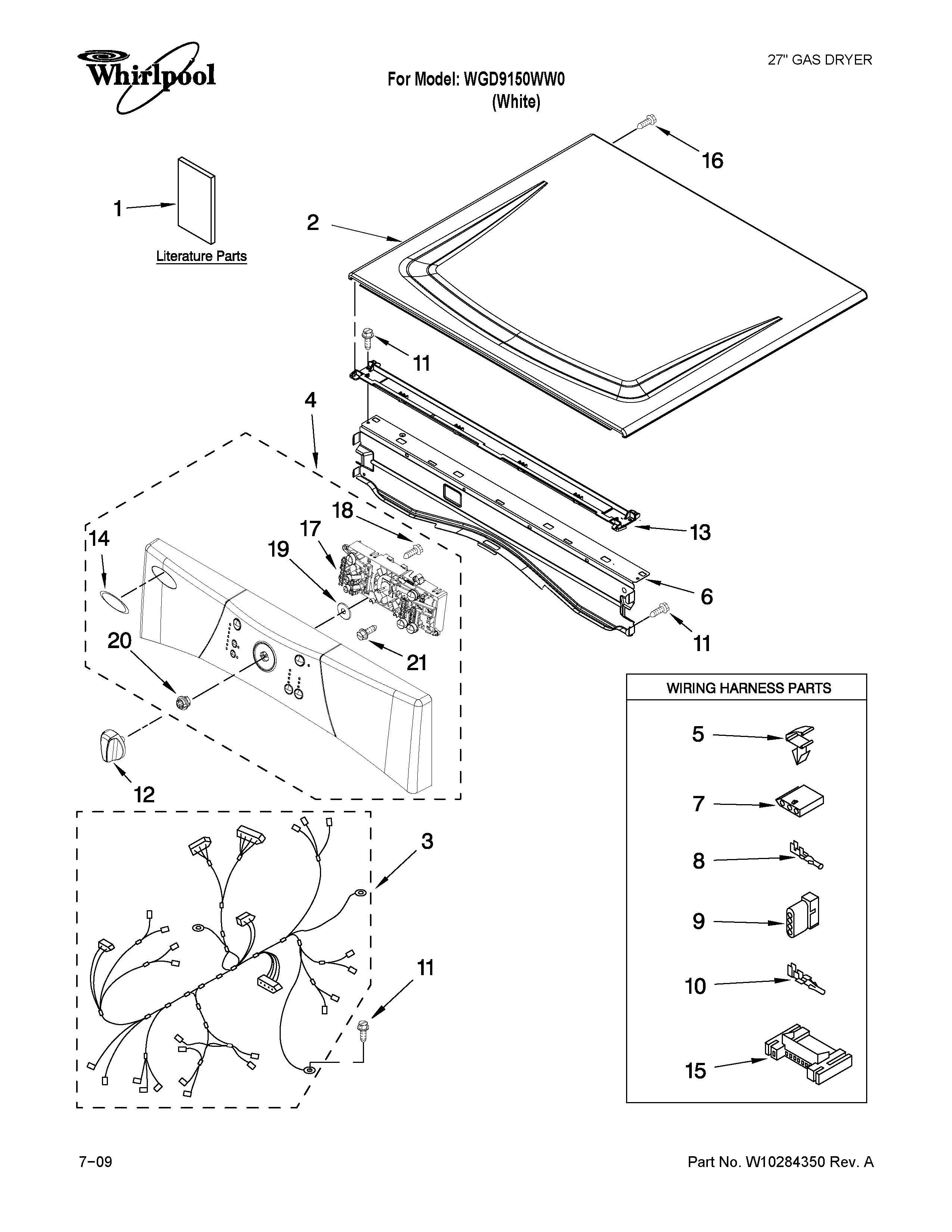 Top and console parts