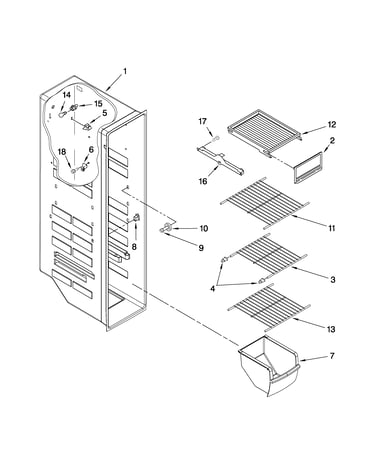 Freezer liner parts