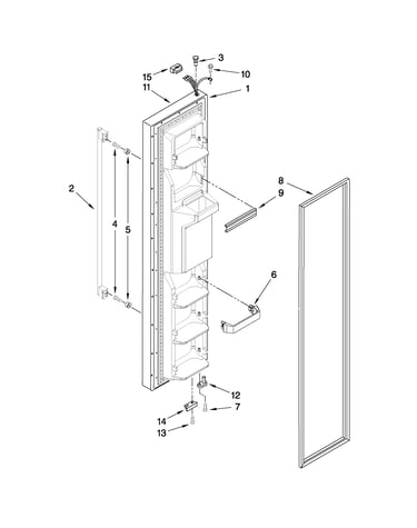 Freezer door parts