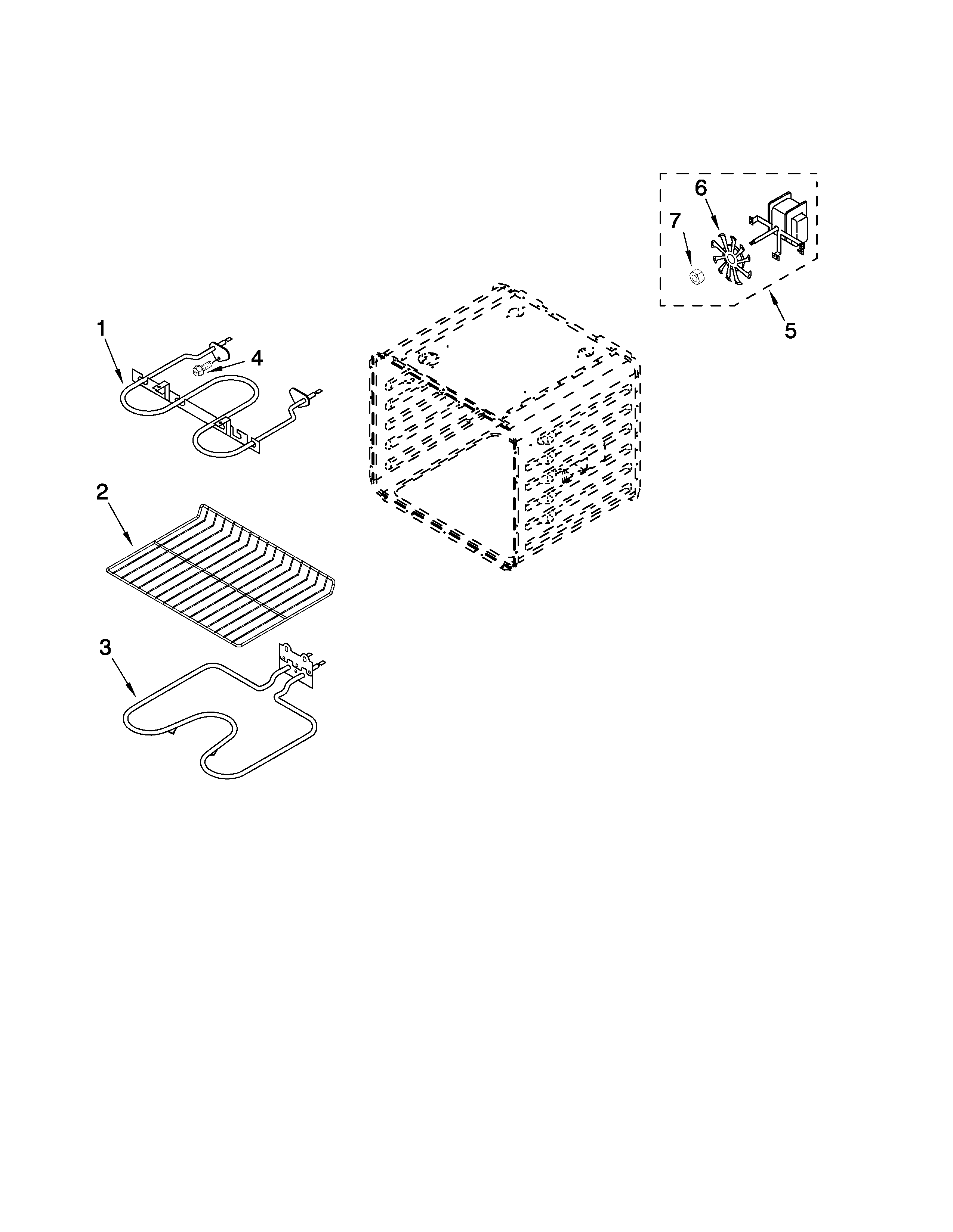 Internal oven parts
