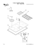 Cooktop, burner and grate parts
