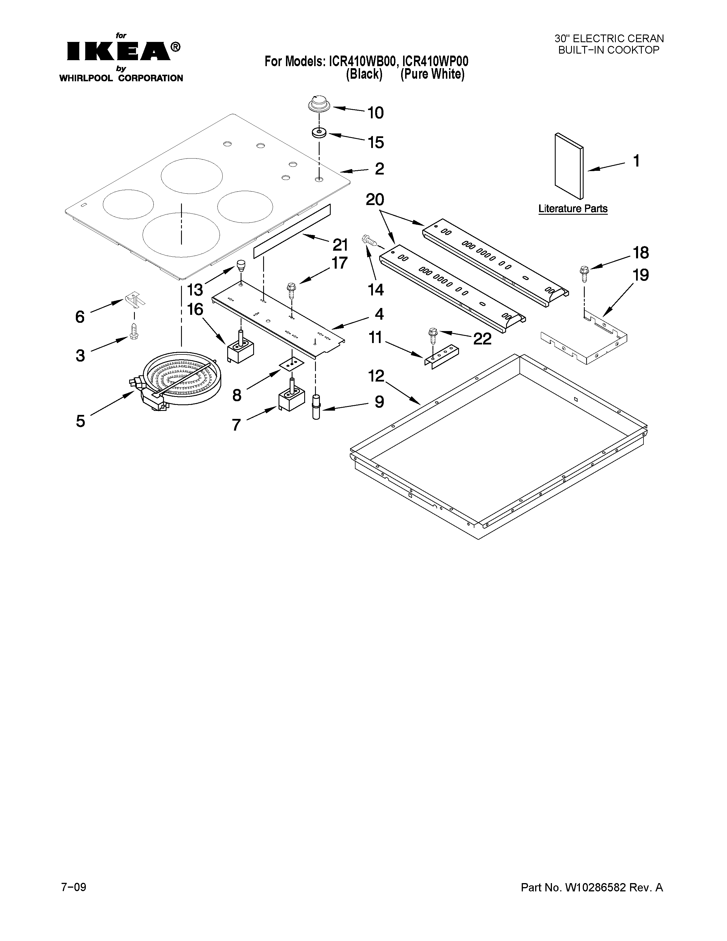 Cooktop parts
