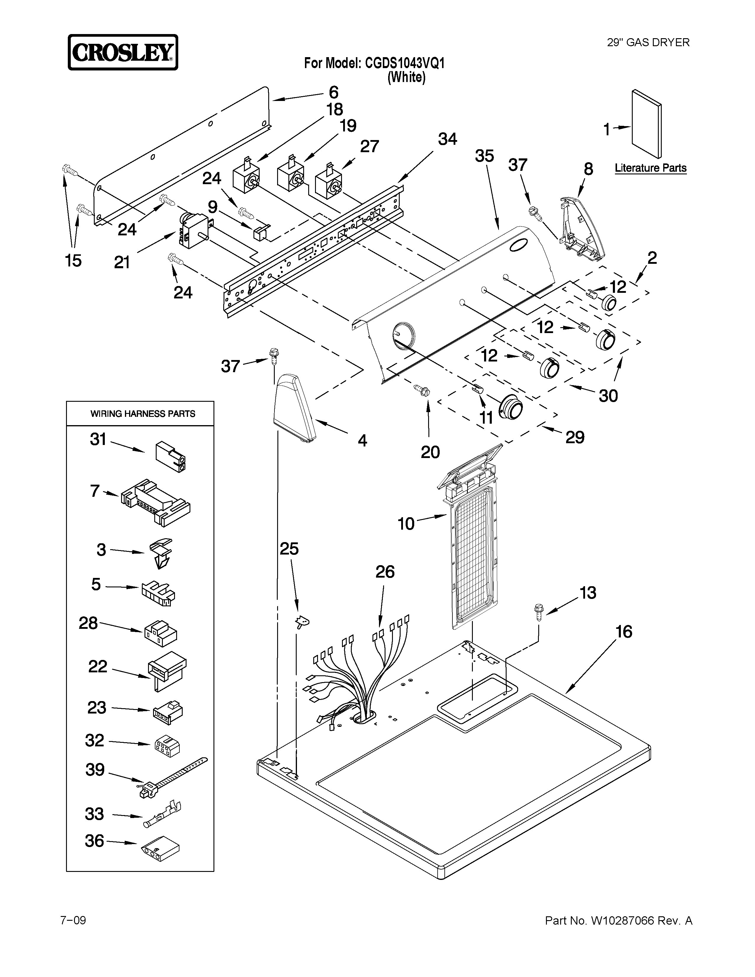 Top and console parts