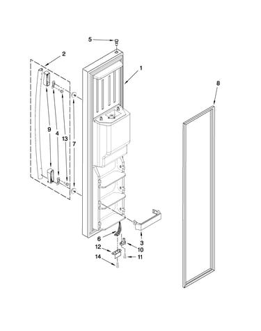 Freezer door parts