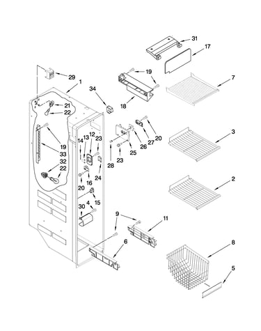 Freezer liner parts