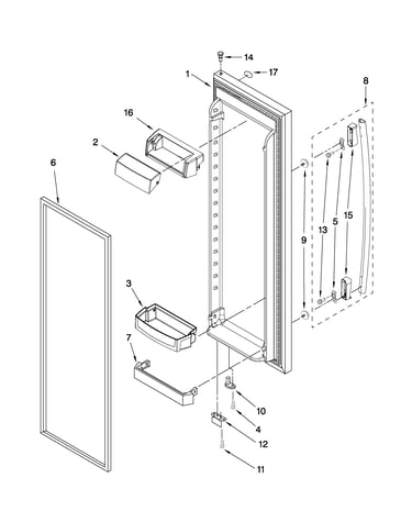 Refrigerator door parts