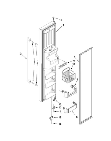 Freezer door parts