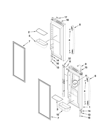 Refrigerator door parts
