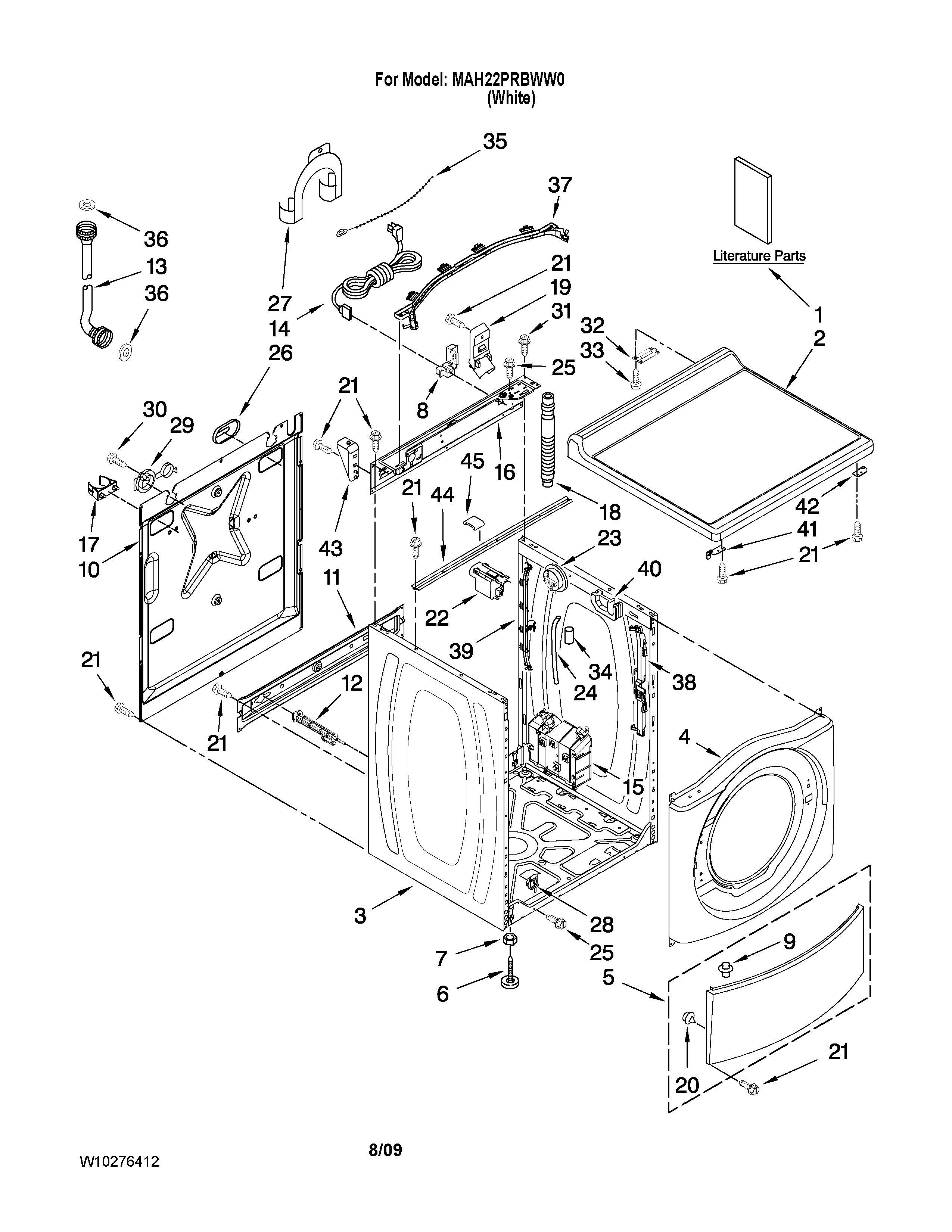 Top and cabinet parts