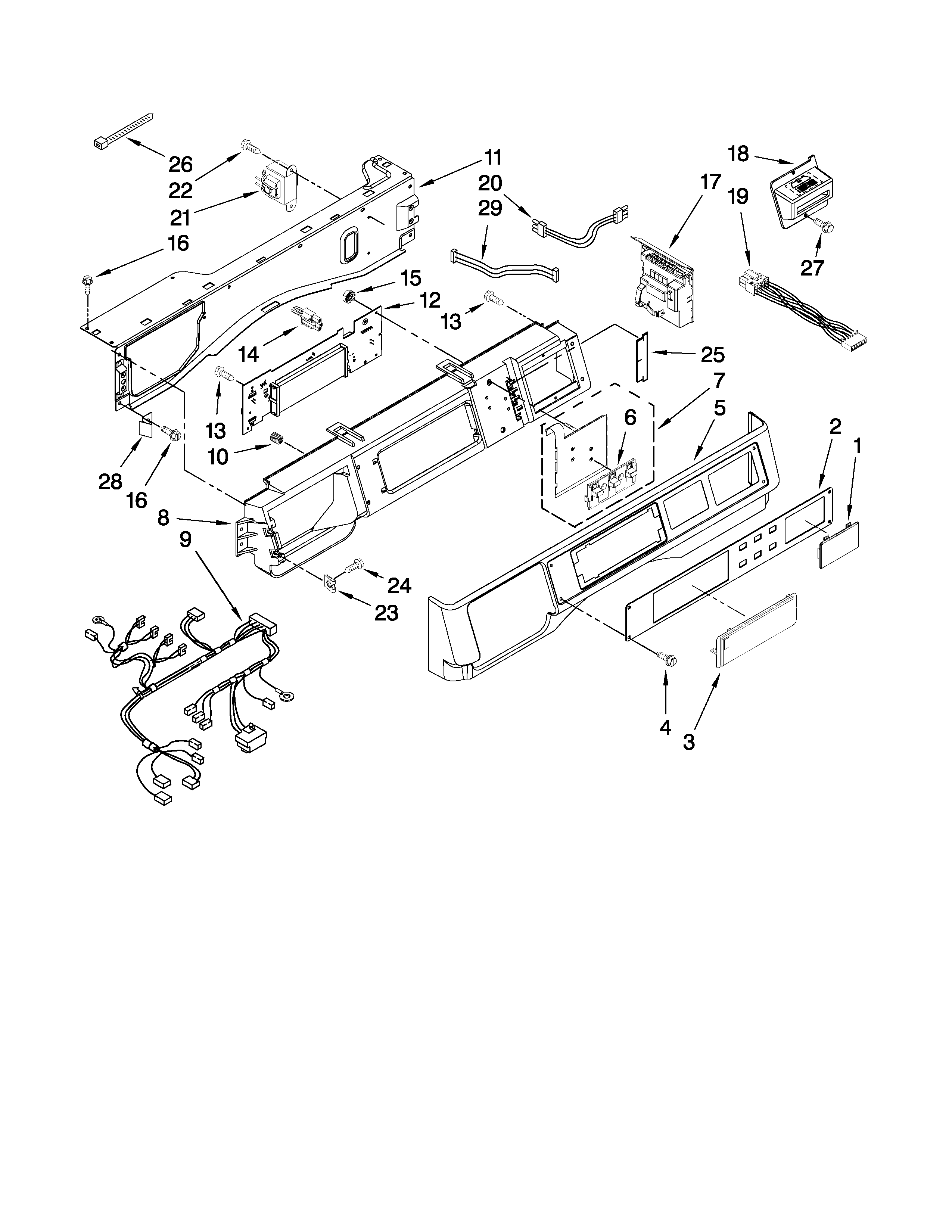 Control panel parts
